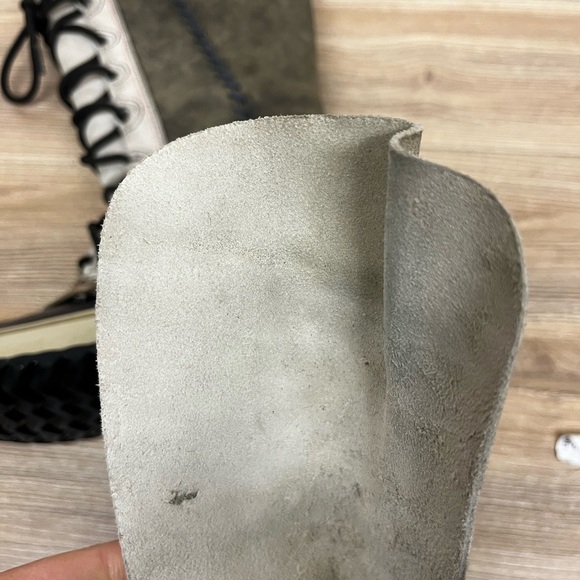 Sorel Women’s Cate The Great Brown Gray Leather Faux Fur Winter Boots Size 6 - Picture 6 of 16